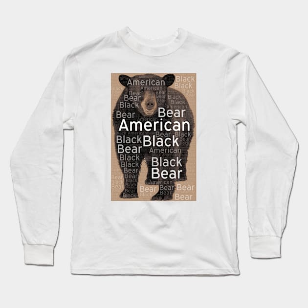 American Black Bear Long Sleeve T-Shirt by AmazighmanDesigns